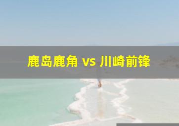 鹿岛鹿角 vs 川崎前锋